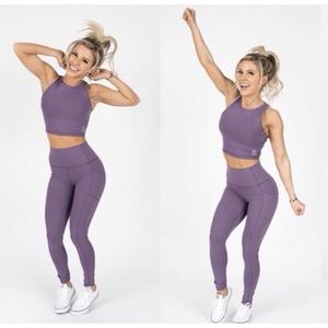 NWT Buff Bunny 2 Piece Set Wisteria Purple Size M